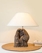 Hollow Grove Lamp | Unique Wooden Table Lamp with Cone Shade