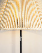 Seaside Town Lamp - Driftwood base, handmade jute shade, village detail