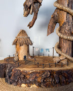 Wild Crest Lamp - Forward bent wood over tiny yard