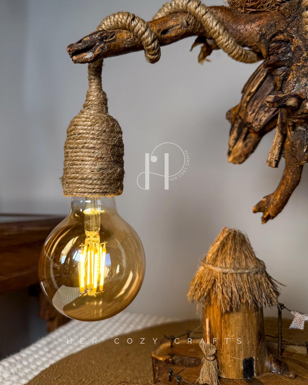 Wild Crest Lamp - Forward bent wood over tiny yard