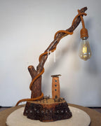 Lookout Tower Lamp in Terracotta Jute Rope