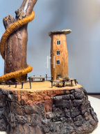 Lookout Tower Lamp in Terracotta Jute Rope