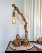 Harbor Arch Lamp - Tall sweep with windowed hut