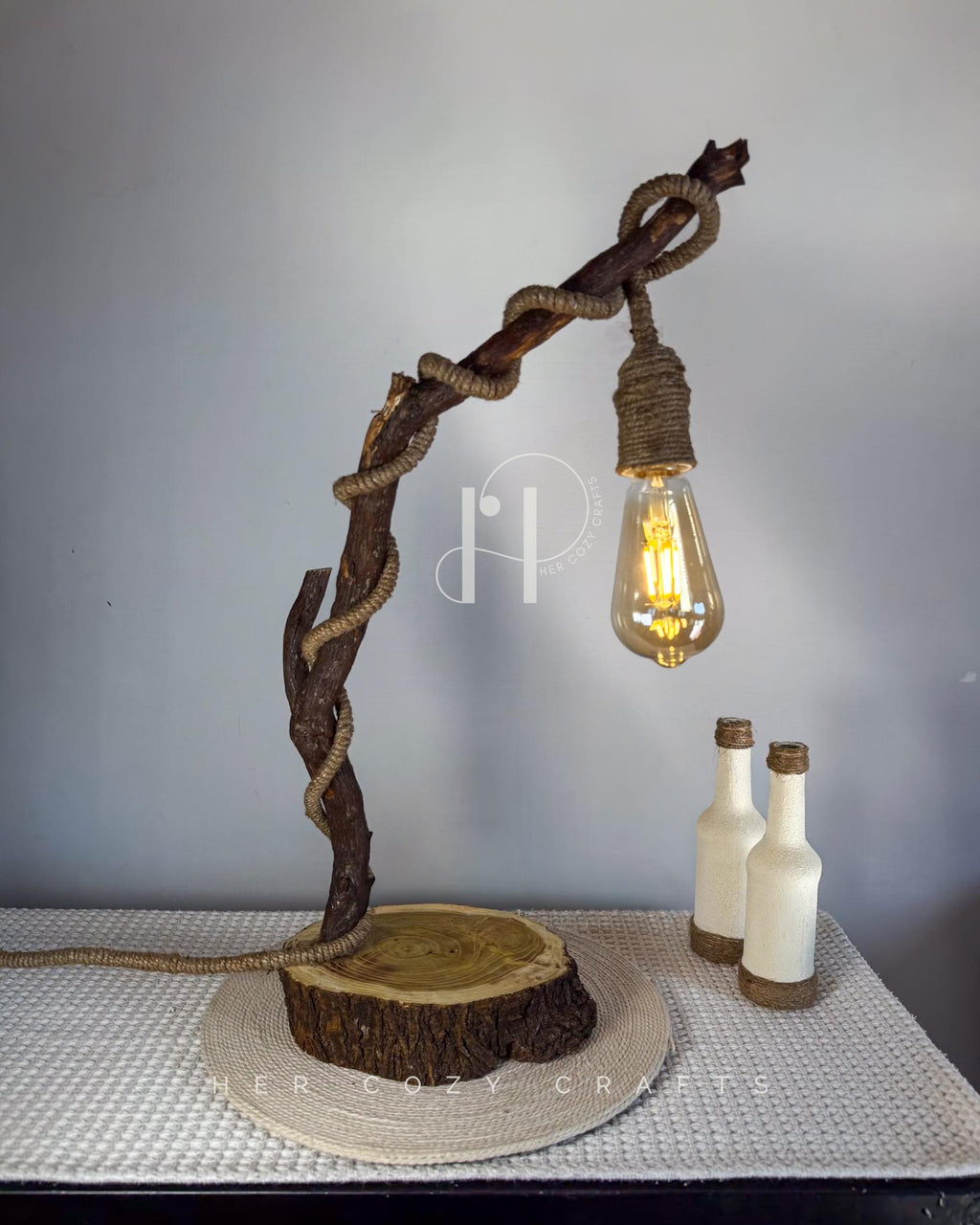 Studio Arc Lamp - Lifted branch with working span