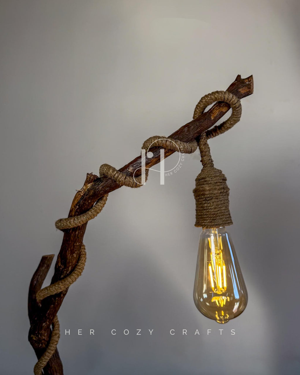 Studio Arc Lamp - Lifted branch with working span