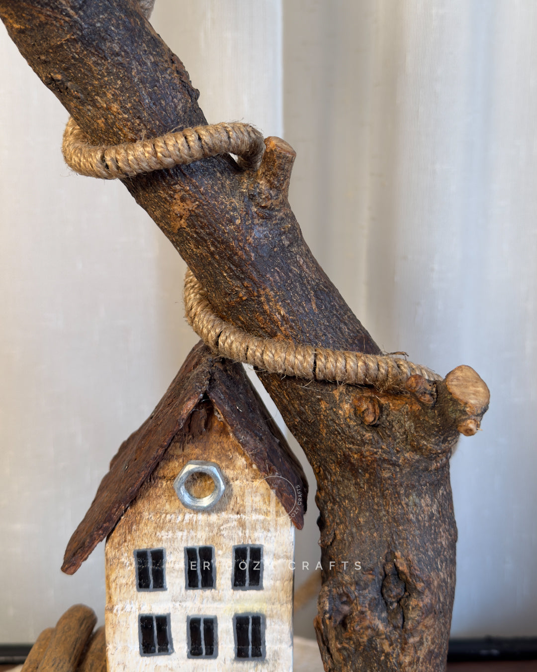 Thornwood Lamp - Tall branch with sculpted knots and grain
