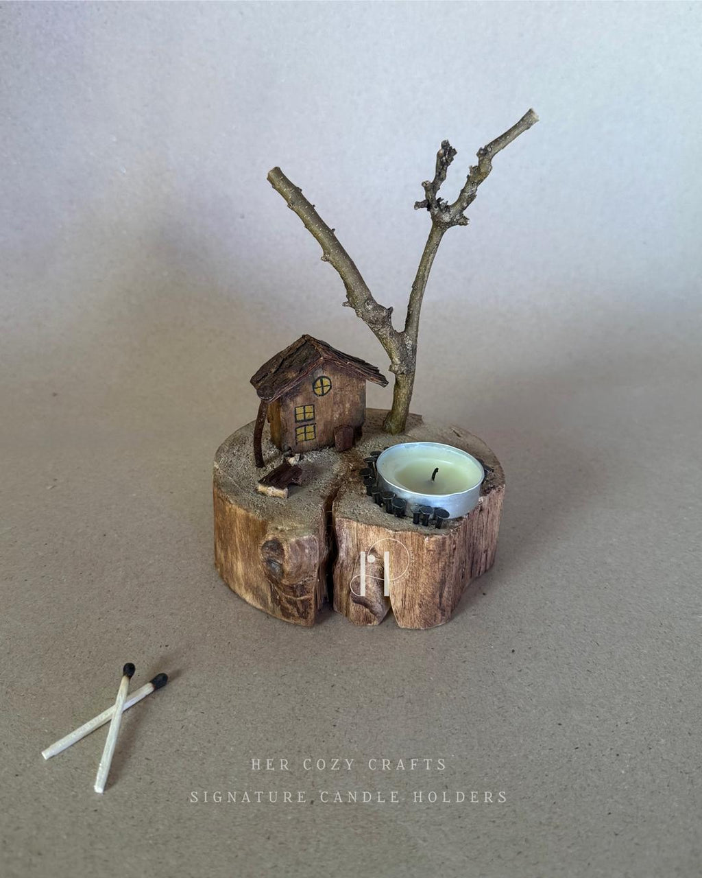 Hillnest Home | Handcrafted Wooden Tealight Candle Holder