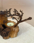 Branchlight Hut | Handcrafted Wooden Tealight Candle Holder