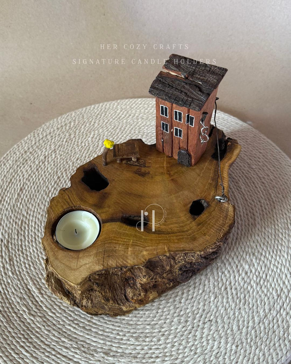 Tallbark Home | Handcrafted Wooden Tealight Candle Holder