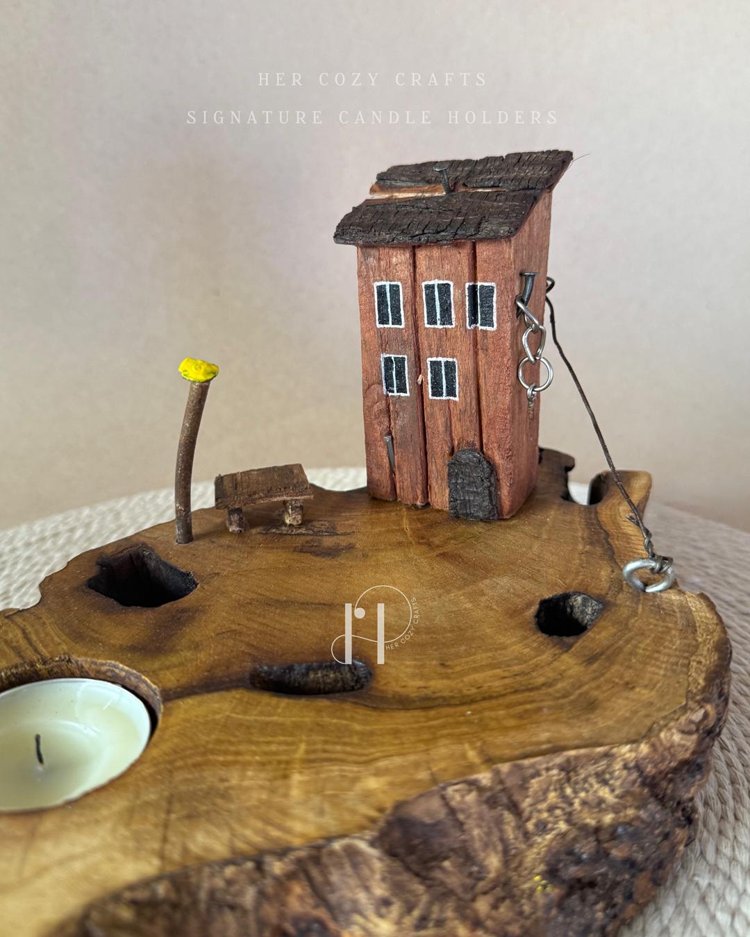 Tallbark Home | Handcrafted Wooden Tealight Candle Holder