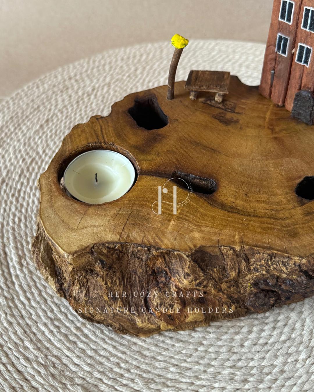 Tallbark Home | Handcrafted Wooden Tealight Candle Holder