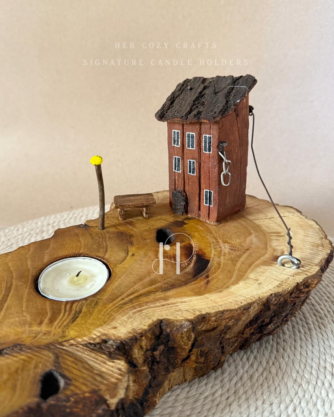 Benchlight Home | Handcrafted Wooden Tealight Candle Holder