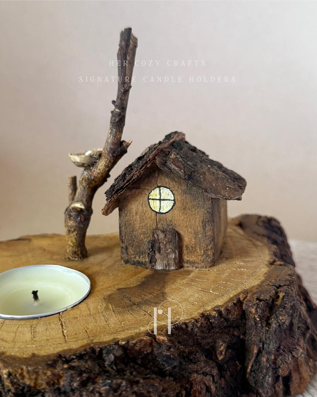 Lonewood Home | Handcrafted Wooden Tealight Candle Holder