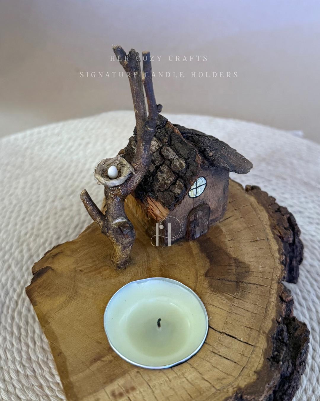 Lonewood Home | Handcrafted Wooden Tealight Candle Holder