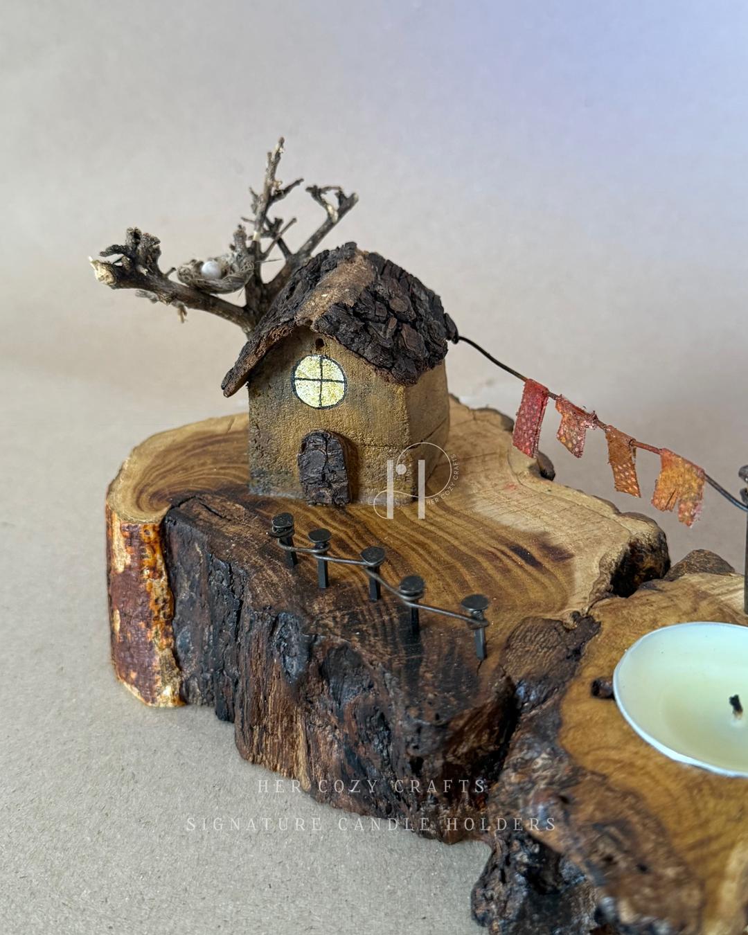 Nestwood Home | Handcrafted Wooden Tealight Candle Holder
