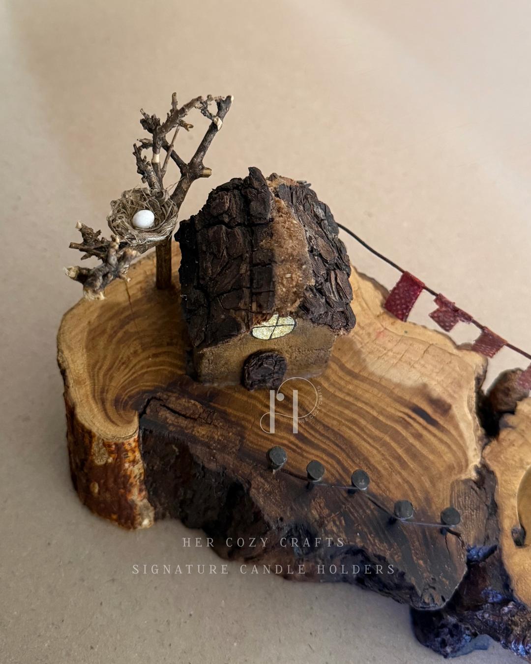 Nestwood Home | Handcrafted Wooden Tealight Candle Holder