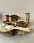 Hearthlane Home | Double Tealight Wooden Candle Holder