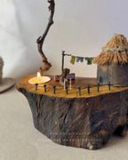 Skybranch Hut | Handcrafted Wooden Tealight Candle Holder