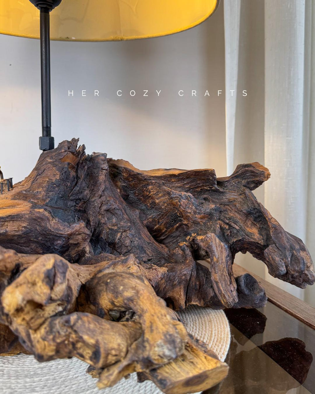 Woodland Shelf Lamp - Shelfy drift base with stacked mini buildings