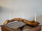 Driftwood Candle Bar - Natural branch with four candle holders