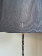 Branch Base Lamp – Sculptural Wooden Root with Charcoal Fabric Shade