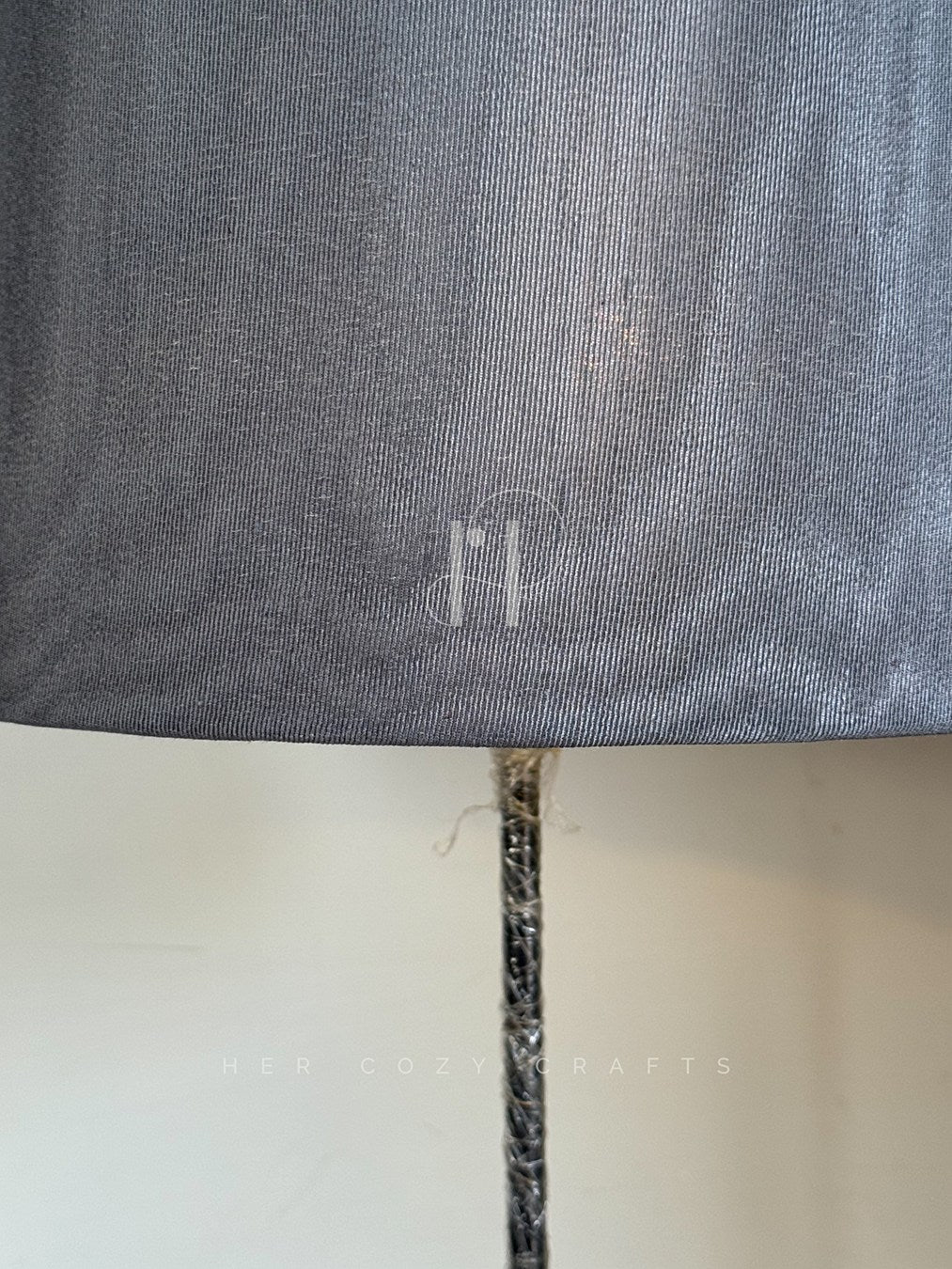 Branch Base Lamp – Sculptural Wooden Root with Charcoal Fabric Shade