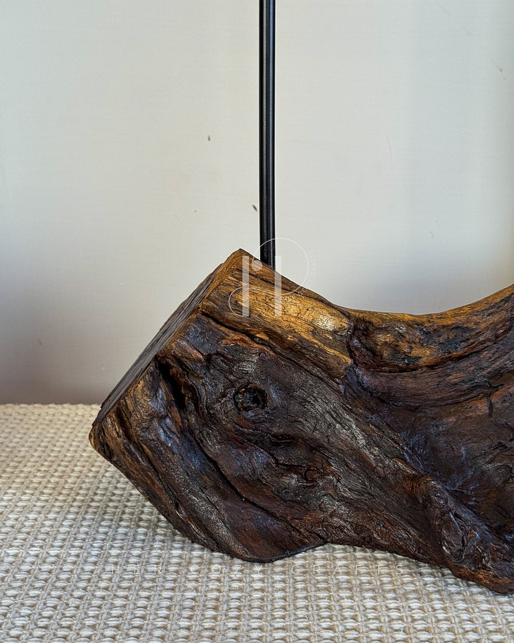 Wild Root Lamp - Sculptural Driftwood Base with Linen Shade