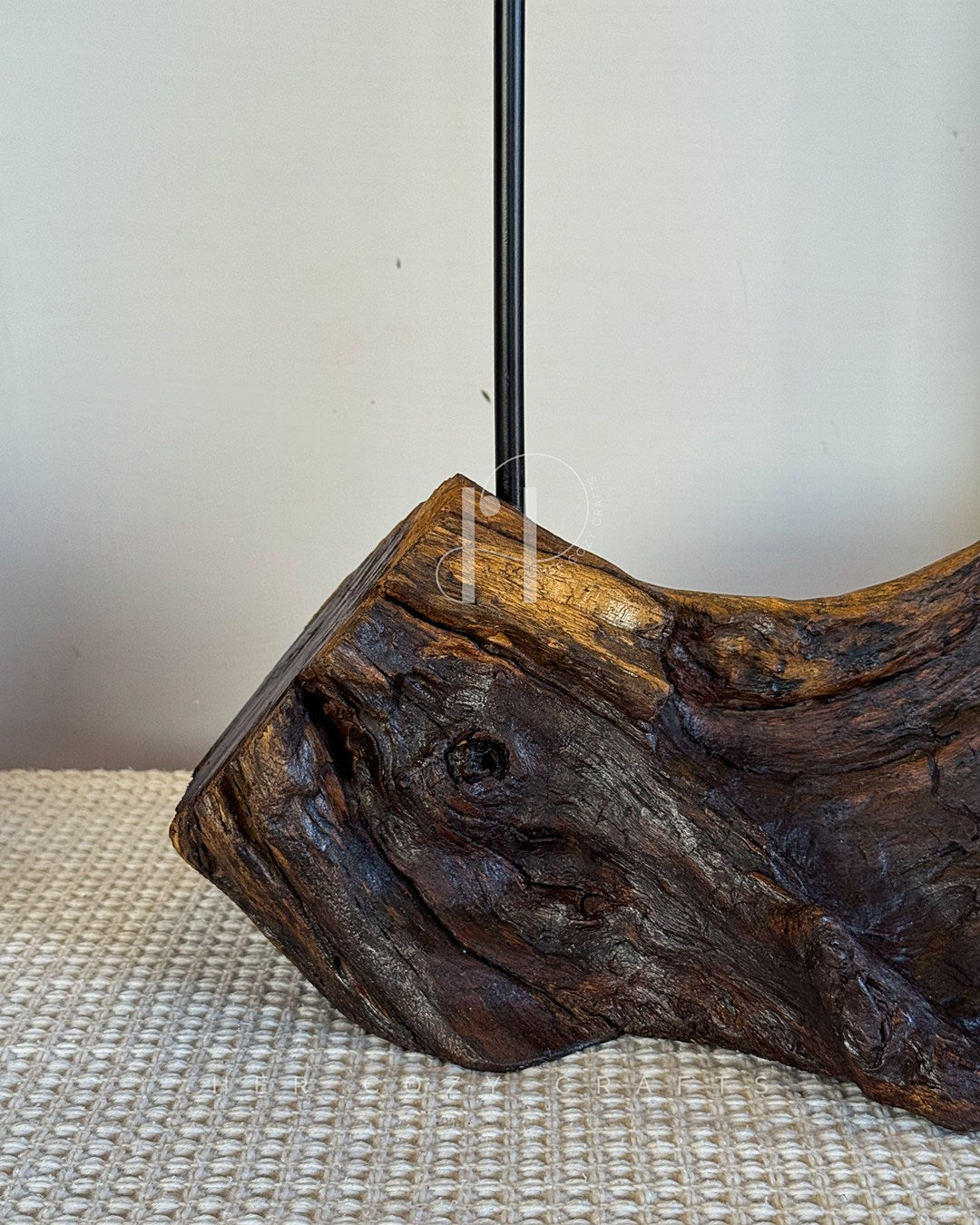 Wild Root Lamp - Sculptural Driftwood Base with Linen Shade