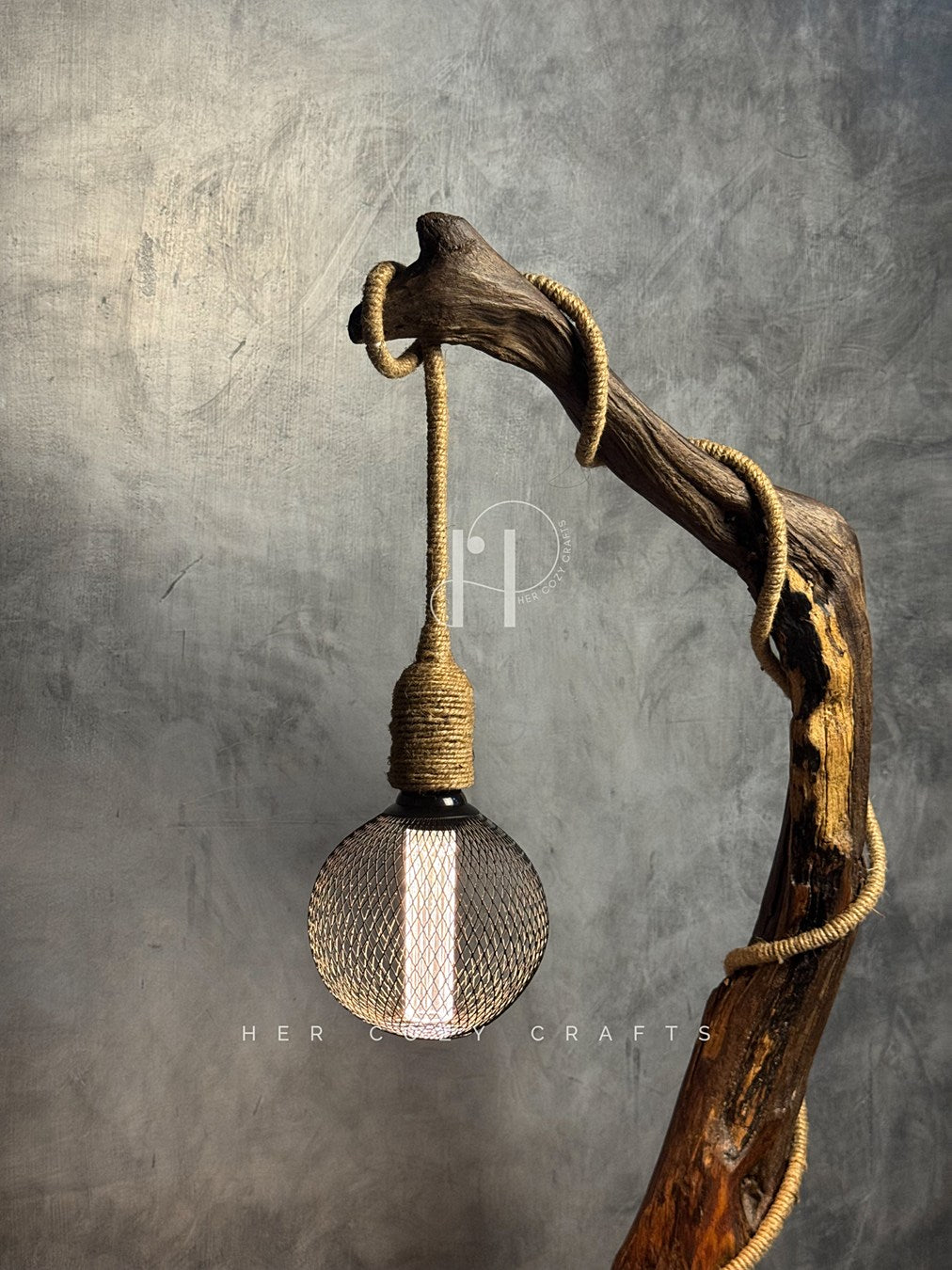 Wildwood Arch – Driftwood Floor Lamp - Hercozycrafts Floor Lamp