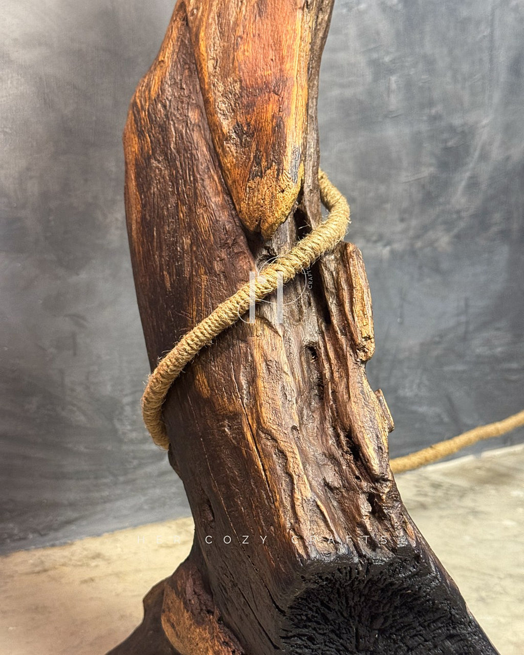 Wildwood Arch – Driftwood Floor Lamp - Hercozycrafts Floor Lamp