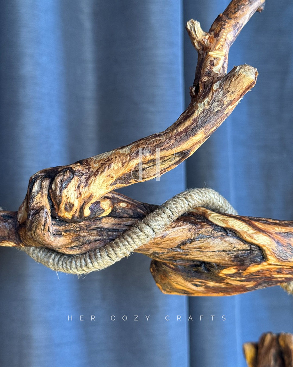 The Woodland Haven Lamp — Sculptural Driftwood with a Storybook Village