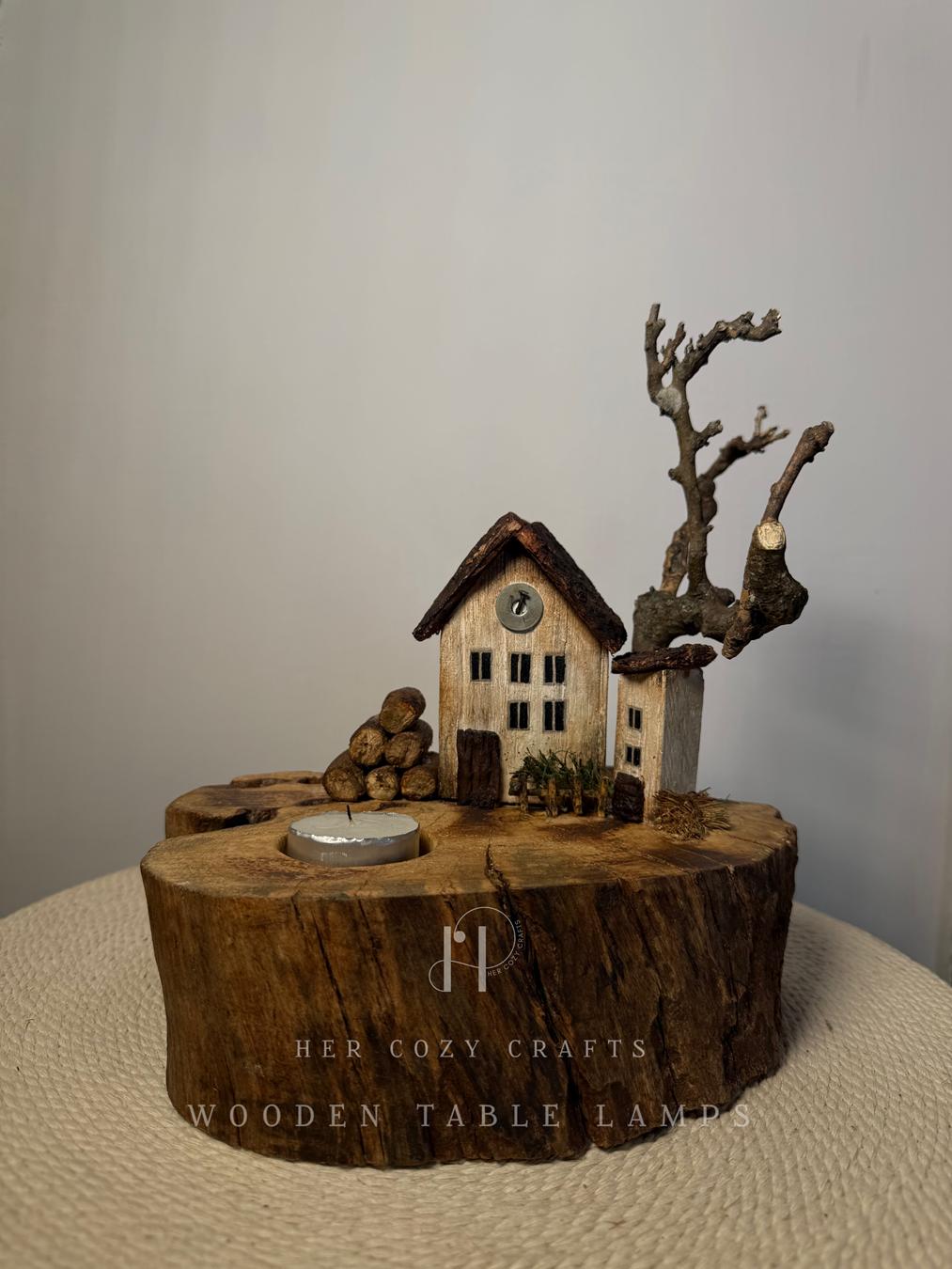 Ashwood House | Signature Tealight Candle Holder with Miniature Clock House