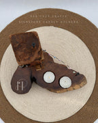 Flagline Light Home | Double Tealight Wooden Candle Holder with Miniature Decor